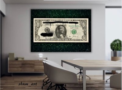 Картина Rockstar dollar bitcoin 10098 фото