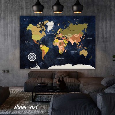 Картина Map of the world 10556 фото
