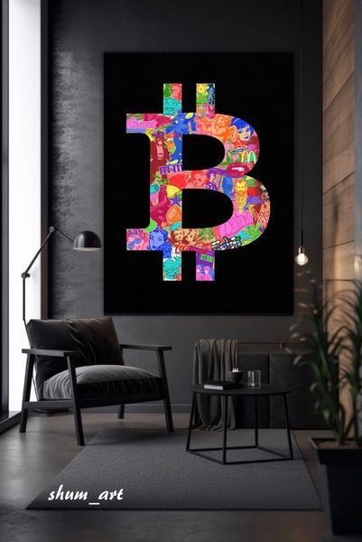 Картина Bitcoin art crypto 10505 фото
