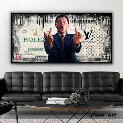 Картина Di Caprio money rolex LV 10255 фото