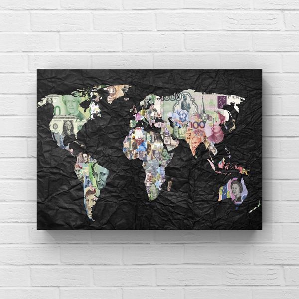 Картина Map money world  10407 фото