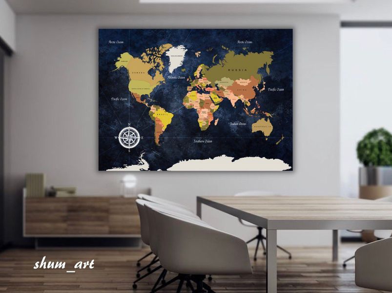 Картина Map of the world 10555 фото